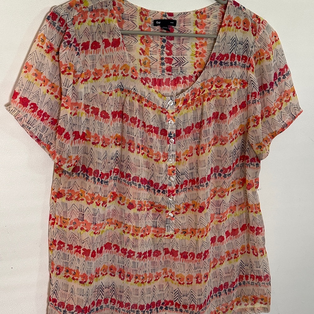 GAP Multicolor Patterned Women's Blouse